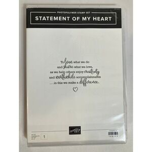 Stampin Up Photopolymer Stamp Set Statement of My Heart Scrapbooking Card Making